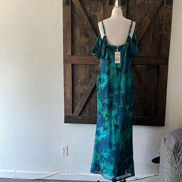 NWT Spaghetti Strap Long Summer Floral Sexy Backless Formal Wedding Guest Dress - Picture 8 of 15
